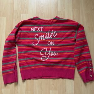 Kerri Rosenthal multicoloured pink striped oversized sweater, size XS